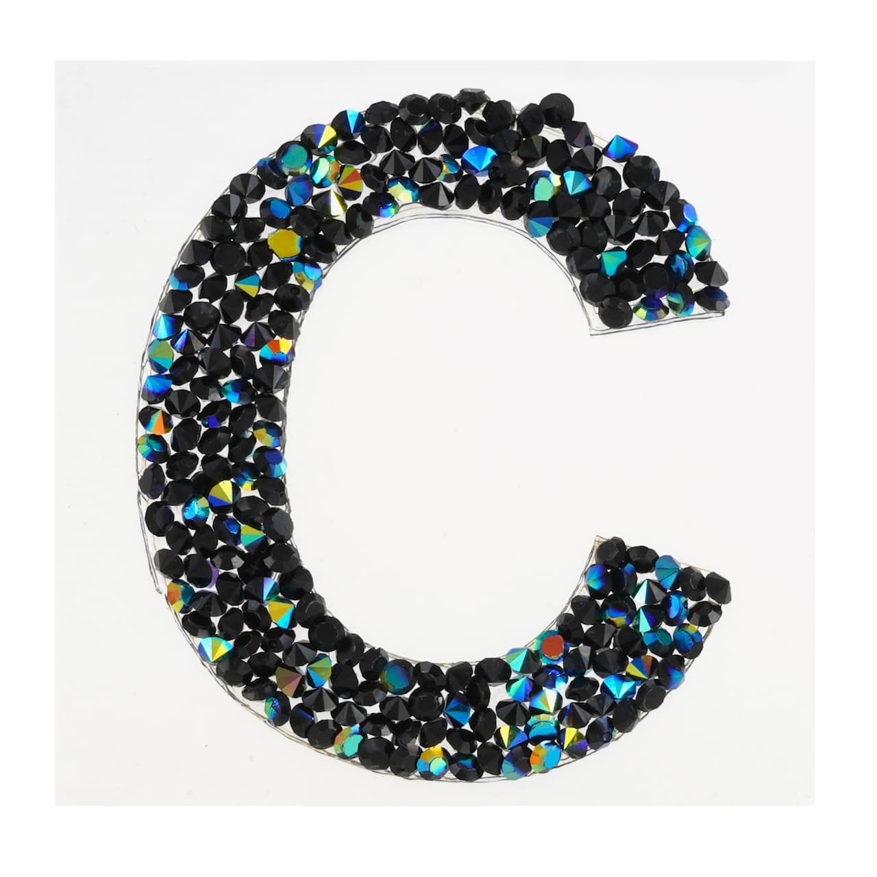 12 Pack: Black AB Letter Bling Sticker by Recollections®